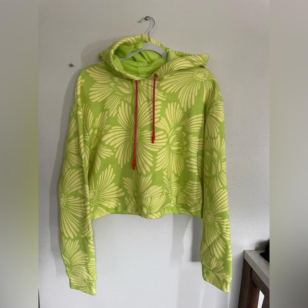 Farm Rio x Anthropologie Printed Cropped Hooded Sweatshirt - Picture 4 of 6